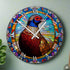 Norman the Pheasant Suncatcher Effect Clock